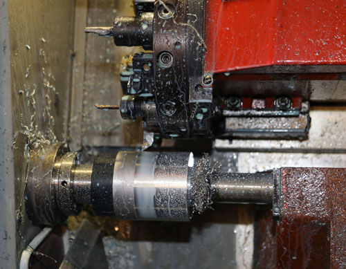 Large Billet Mounted in CNC